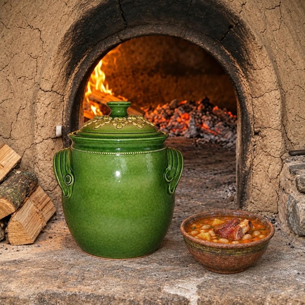 Főzőfazék (Bogrács) – kézzel korongozott őrségi kerámia, a Zsohár fazekas műhelyből